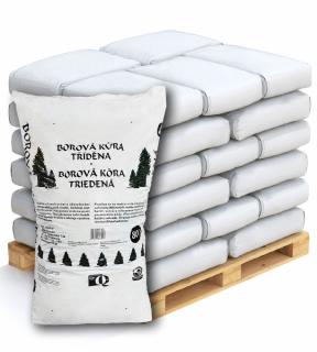 Mulčovací kůra borová 20 mm - 50 mm Paleta 42 x 80 l (Cena za 1ks je 185,47 Kč)