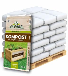 NATURA Kompost pro vyvýšené záhony Paleta 51x 50 l (Cena za 1ks je 195,88Kč)