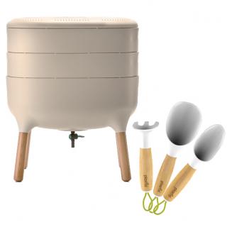 Set BÉŽOVÝ - Vermikompostér + Pěstební set