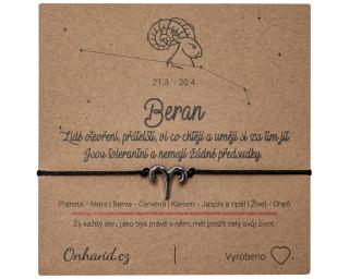 Dárková karta se znamením horoskopu Beran (Dárek k narozeninám pro znamení Berana)