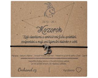 Dárková karta se znamením horoskopu Kozoroh (Dárek k narozeninám pro znamení Kozoroha)