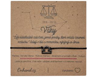 Dárková karta se znamením horoskopu Váhy (Dárek k narozeninám pro znamení Váhy)