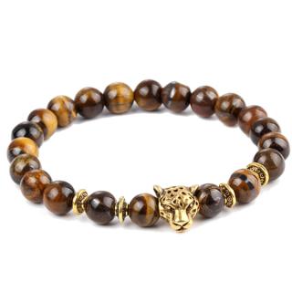 Náramek LEOPARD tygří oko ve zlaté barvě