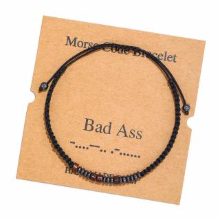 Náramek v Morseově abecedě - Bad Ass (Náramek bad Ass - Morseova abeceda)