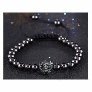 Shamballa náramek LEOPARD černý