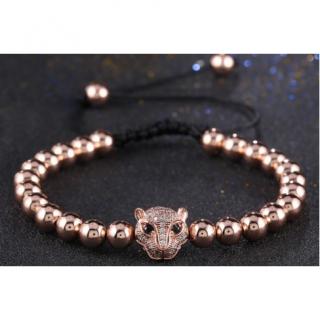 Shamballa náramek LEOPARD v bronzové barvě