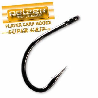 Háček Pelzer Player Super Grip Carp Hook 12ks vel. 2 ( Kaprový háček s očkem 12ks vel. 2)