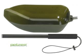 Lopatka Pelzer Ground Baiter 21cm (Vnadící lopaka se závitem a rukojetí)
