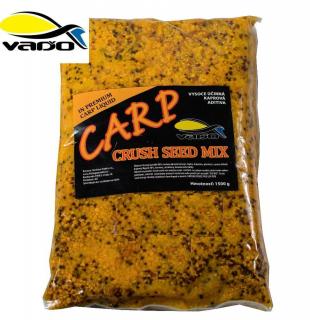 Vařený drcený partikl Vaďo Carp Crush Seed Mix Med 1,5kg (Vaďo Carp Crush Seed Mix 1,5kg Med)
