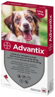 Advantix Spot-on pro psy 10-25 kg 1 x 2,5 ml