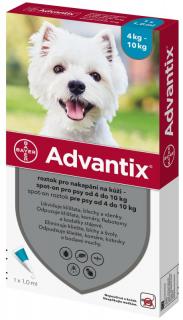Advantix spot-on pro psy 4-10 kg 1x1ml