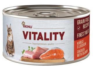 Akinu VITALITY kuřecí s lososem pro kočky 70 g