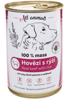 All Animals DOG hovězí mleté s rýží 400g