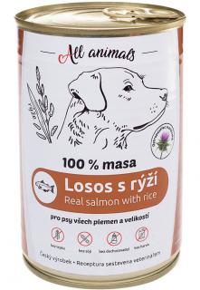 All Animals DOG losos mletý s rýží 400g