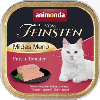 ANIMONDA Vom Feinsten MILDES MENU paštika pro kastrované kočky krůta a rajče 100g