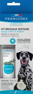Francodex Dental Kit zubní pasta 70g+kartáček pro psy
