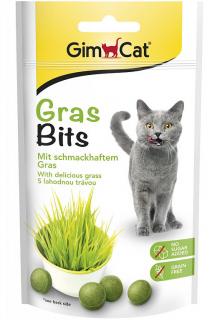 GIMCAT GRAS BITS tabletky s kočičí trávou 40g