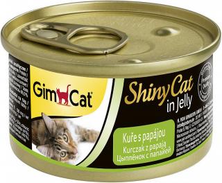 GIMPET Konzerva ShinyCat kuře s papájou 2x70g