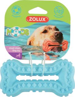 Hračka pes BONE MOOS TPR 13cm modrá Zolux