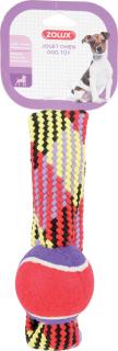 Hračka pes TENNIS BALL ROPE kruh 23cm Zolux