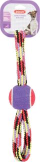 Hračka pes TENNIS BALL ROPE osmička 36cm Zolux