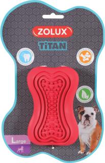Hračka pes TITAN gumová kost L červená Zolux