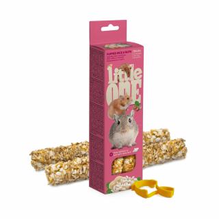 LITTLE ONE tyčinky pro hlodavce s foukanými burizony a ořechy 2x55g