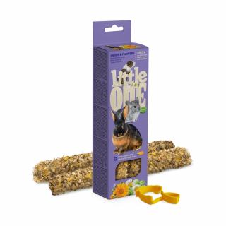LITTLE ONE tyčinky pro morčata, králíky a činčily s bylinami a květy 2x 55 g