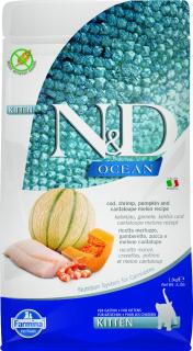 N&D OCEAN CAT Kitten Cod & Shrimp&Pumpkin&Melon 1,5kg