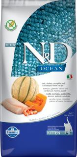 N&D OCEAN CAT Kitten Cod & Shrimp & Pumpkin&Melon 5kg