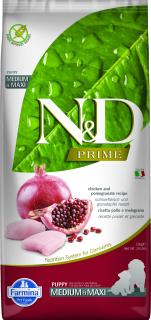 N&D PRIME DOG Puppy M/L Chicken & Pomegranate 12kg