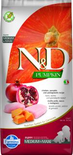 N&D Pumpkin DOG Puppy M/L Chicken & Pomegranate 12kg