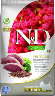 N&D Quinoa DOG Neutered Duck&Broccoli&Asp. Mini 2,5kg