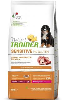 TRAINER Natural Sensitive No Gluten Medium&Maxi Puppy&Junior kachna 12kg