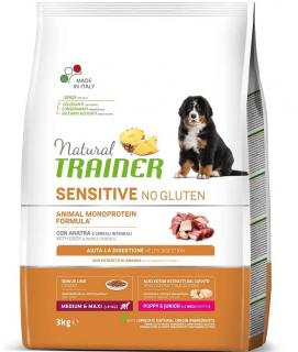TRAINER Natural Sensitive No Gluten Medium&Maxi Puppy&Junior kachna 3kg