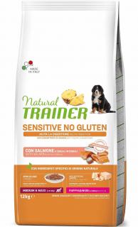 TRAINER Natural Sensitive No Gluten Medium&Maxi Puppy&Junior losos 12kg