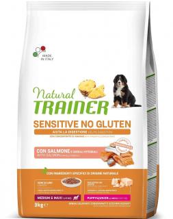 TRAINER Natural Sensitive No Gluten Medium&Maxi Puppy&Junior losos 3kg