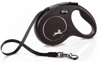 Vodítko FLEXI New Classic L páska 5m/50 kg černé