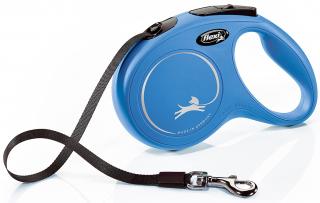 Vodítko FLEXI New Classic L páska 5m/50 kg modré