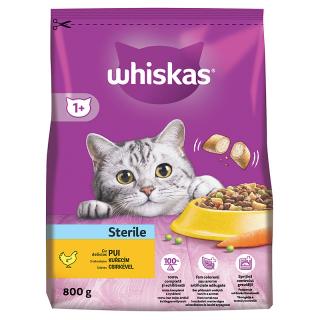 Whiskas Dry Sterile s kuřecím 800g
