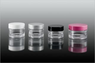 Kelímek průhledný 15ml, 30ml, 50ml, 100ml, barevné víčko