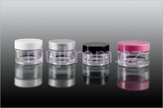 Kelímek průhledný 15ml, 30ml, 50ml, bílé víčko