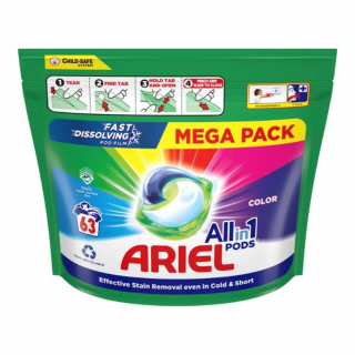 Ariel gelové kapsle 63 ks Color All in 1