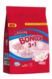Bonux 3v1 prací prášek 20 dávek Color Magnolia 1,5 kg
