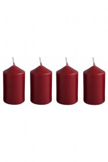 Bony adventní svíčky 4 ks 40x65 mm Bordó