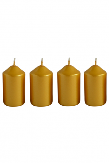 Bony adventní svíčky 4 ks 40x65 mm Zlaté