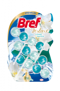 Bref DeLuxe Lovely Jasmine tuhý WC blok 3 x 50 g