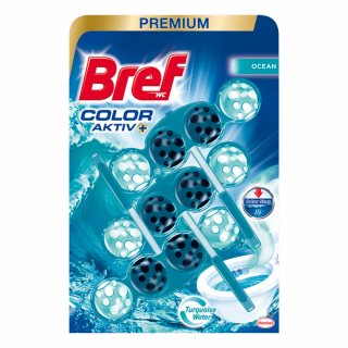 Bref WC blok Color Aktiv 3 ks (3x50g) Ocean