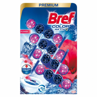 Bref WC blok Color Aktiv 4 ks (4x50g) Flower