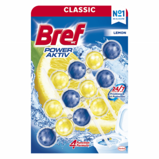 Bref WC blok Power Aktiv 3 ks (3x50g) Lemon